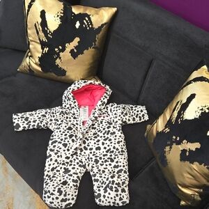 Columbia Black and White Baby Snowsuit